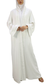 Classic Pleated Front and Sleeve Abaya